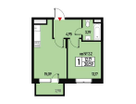 1-к. квартира, 35&nbsp;м²