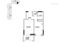 1-к. квартира, 46&nbsp;м²