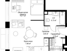 Студия, 38&nbsp;м²