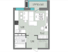 Студия, 33,2&nbsp;м²