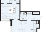 2-к. квартира, 45 м²