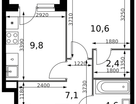 1-к. квартира, 36&nbsp;м²