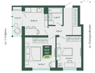2-к. квартира, 56&nbsp;м²