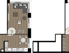 1-к. квартира, 37 м²
