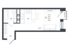1-к. квартира, 25,1&nbsp;м²