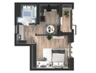 1-к. квартира, 34&nbsp;м²