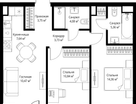 2-к. квартира, 60 м²