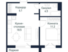 1-к. квартира, 35,2&nbsp;м²