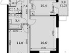 2-к. квартира, 51 м²