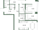 3-к. квартира, 129&nbsp;м²