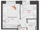 1-к. квартира, 31&nbsp;м²