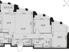 3-к. квартира, 78&nbsp;м²