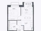 1-к. квартира, 30&nbsp;м²