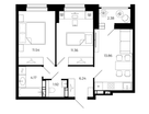 2-к. квартира, 50&nbsp;м²