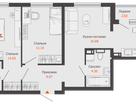 3-к. квартира, 60&nbsp;м²