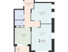 2-к. квартира, 56&nbsp;м²