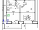 1-к. квартира, 39,2&nbsp;м²