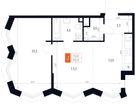 2-к. квартира, 55 м²