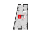 Студия, 45 м²