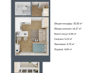 1-к. квартира, 30&nbsp;м²