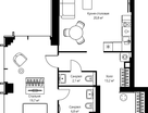 1-к. квартира, 62 м²