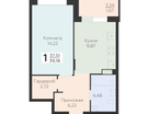 1-к. квартира, 39&nbsp;м²
