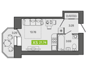 Студия, 21,7&nbsp;м²