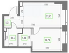 1-к. квартира, 44&nbsp;м²