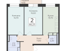 2-к. квартира, 66&nbsp;м²