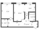 2-к. квартира, 43,1&nbsp;м²