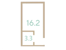 Студия, 19,5&nbsp;м²