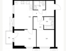 2-к. квартира, 54&nbsp;м²