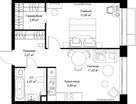 1-к. квартира, 48 м²