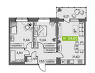 3-к. квартира, 59,8&nbsp;м²