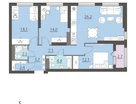 3-к. квартира, 87&nbsp;м²