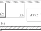 Студия, 21,4&nbsp;м²