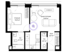 1-к. квартира, 39,9&nbsp;м²