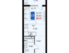 Студия, 28 м²