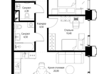 2-к. квартира, 58 м²