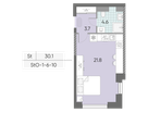 Студия, 30 м²