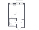 Студия, 22,4&nbsp;м²