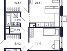 3-к. квартира, 76&nbsp;м²