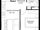 1-к. квартира, 33&nbsp;м²