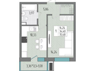 1-к. квартира, 35,5&nbsp;м²