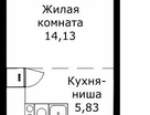Студия, 28 м²