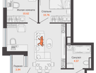 3-к. квартира, 59&nbsp;м²