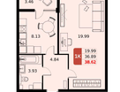 1-к. квартира, 38&nbsp;м²