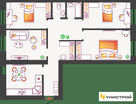 4-к. квартира, 101&nbsp;м²