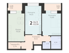 2-к. квартира, 63&nbsp;м²