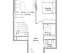Студия, 44 м²